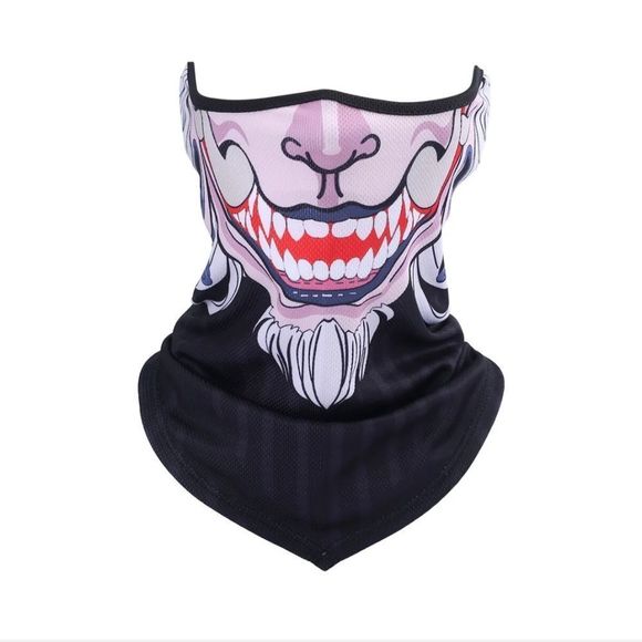 Half Face Mask Motorcycle Cycling Halloween UV Protection Balaclava Neck Scarf - Picture 1 of 1